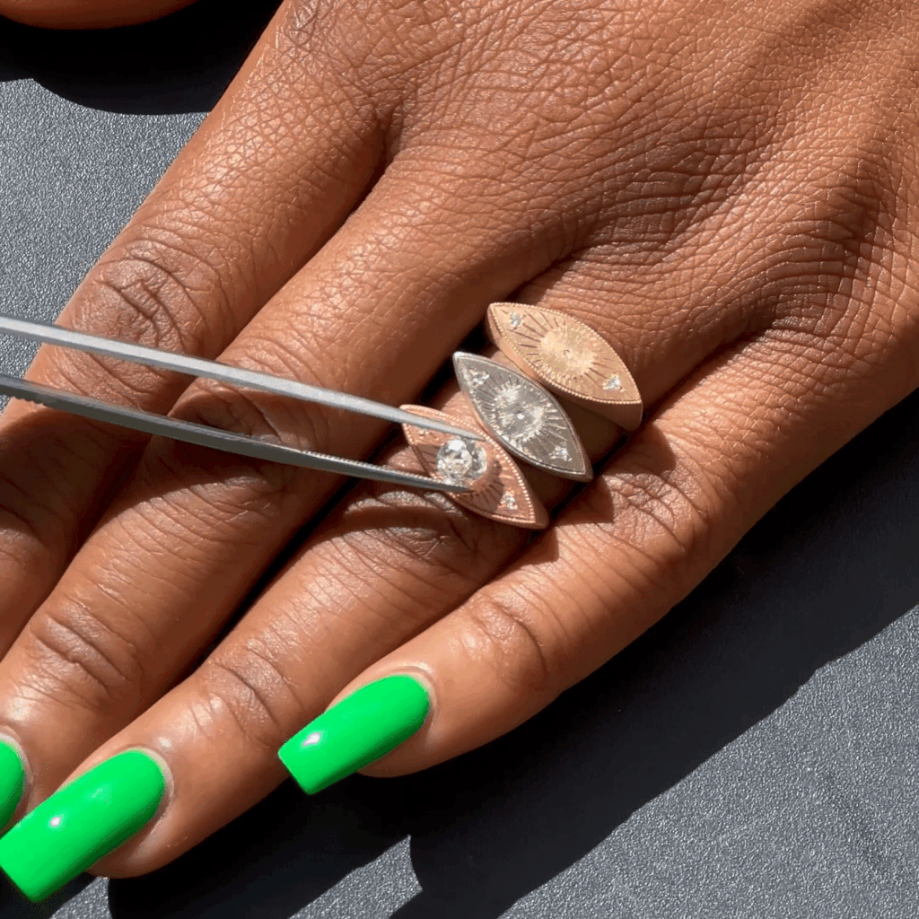 Third Eye Ring - Antique Old European Cut Diamond (.49ct)