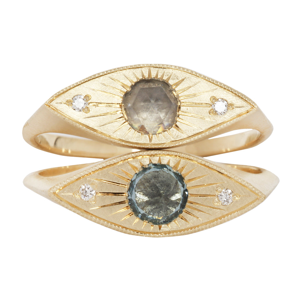 Petite Third Eye Ring - Sapphire