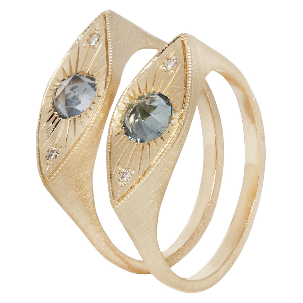 Petite Third Eye Ring - Sapphire