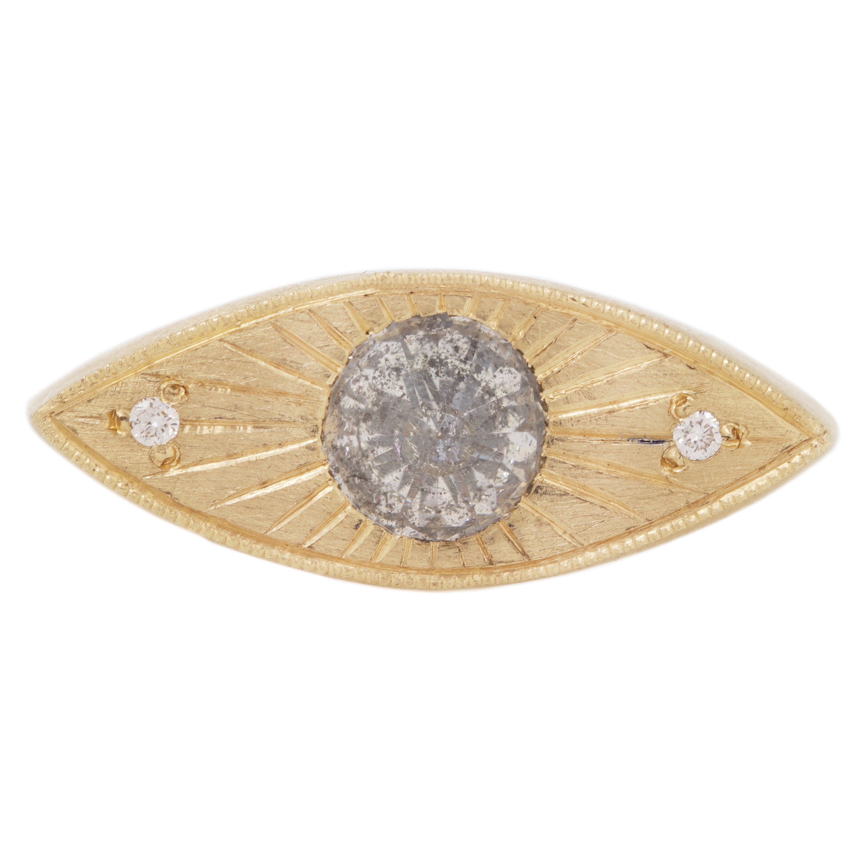 Third Eye Ring - Salt & Pepper Diamond