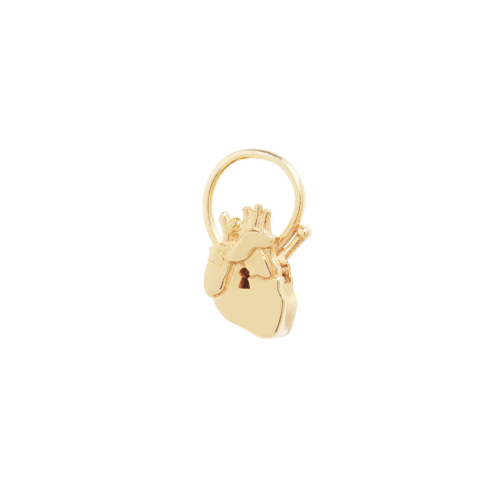 Anatomical Heart Lock Charm