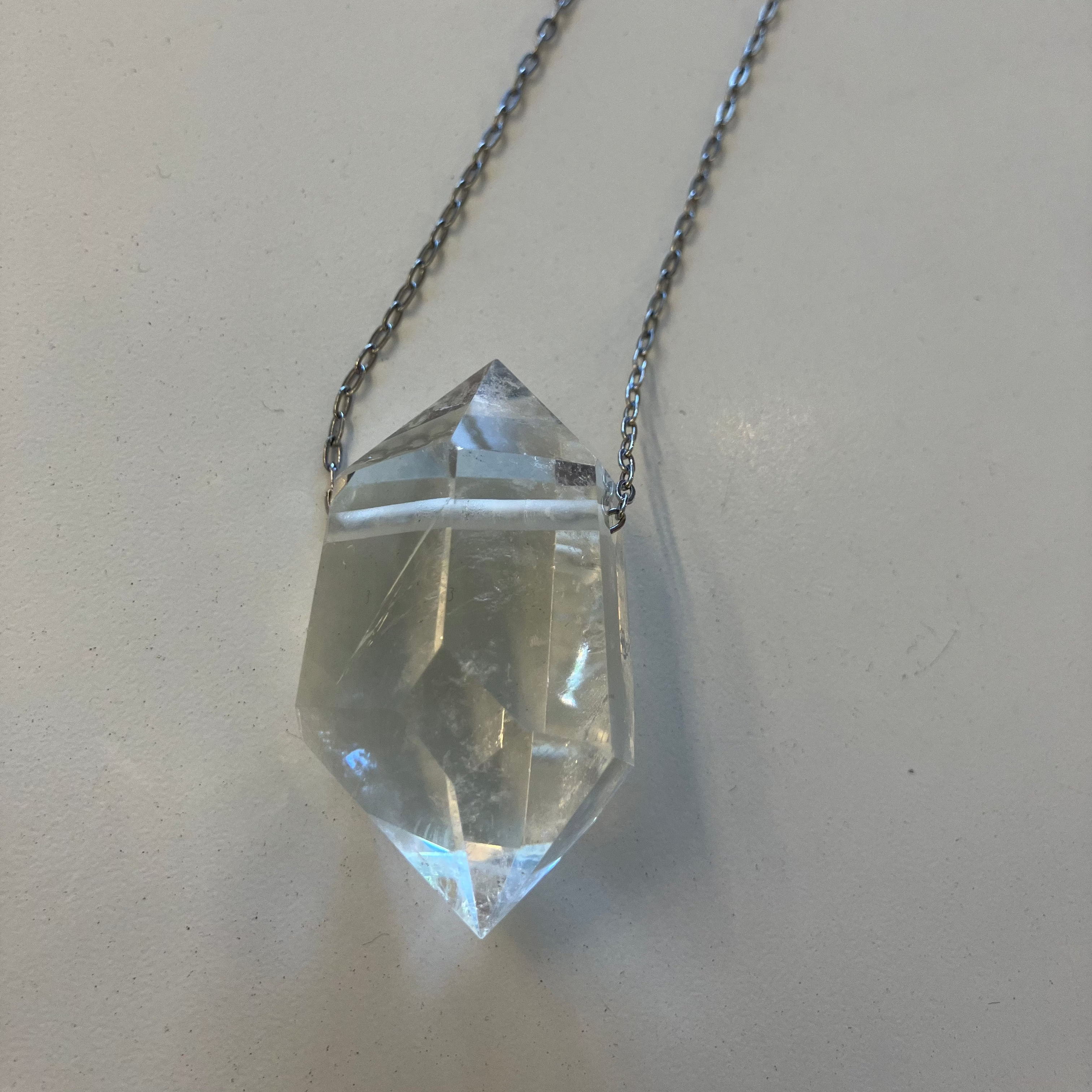 Crystal Quartz Necklace - Clear