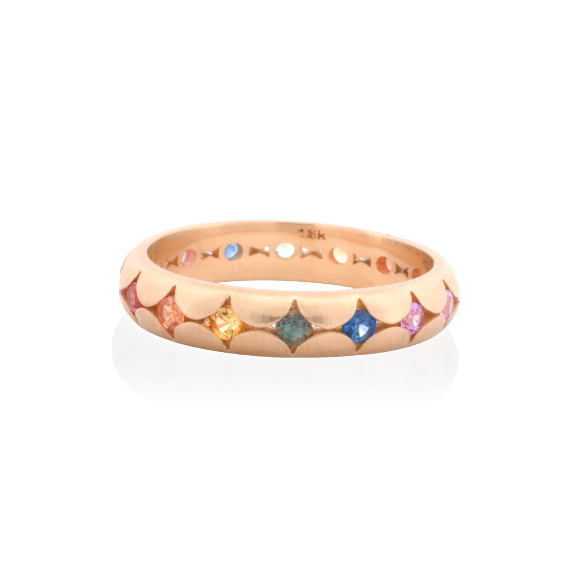 Rainbow Scallop Band - 4mm