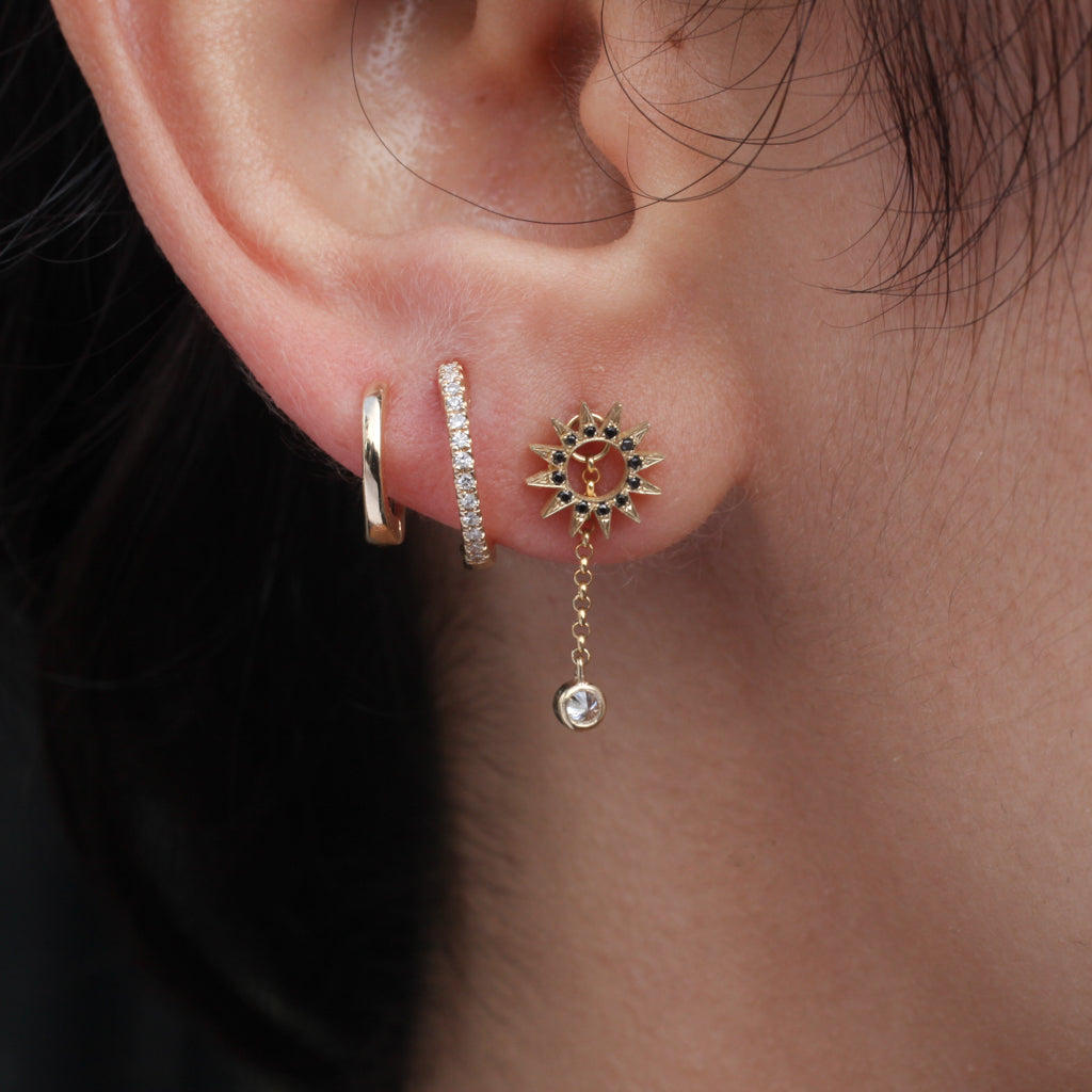 Double Illusion Huggie Clicker Earring