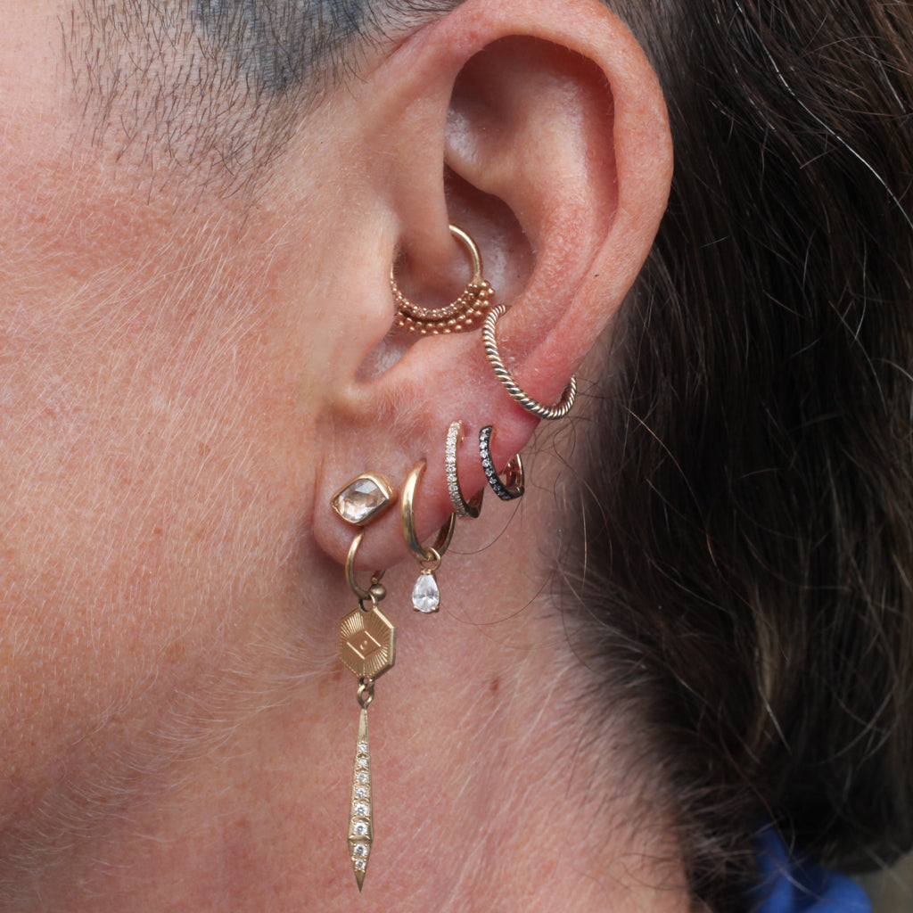 Double Illusion Huggie Clicker Earring