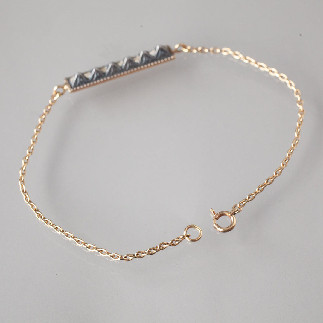 6 Stud Bar Bracelet - Diamond
