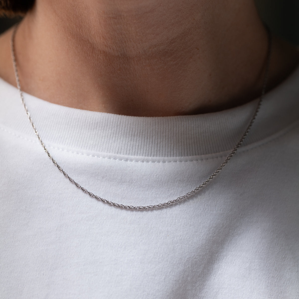 Vintage Platinum Rope Chain