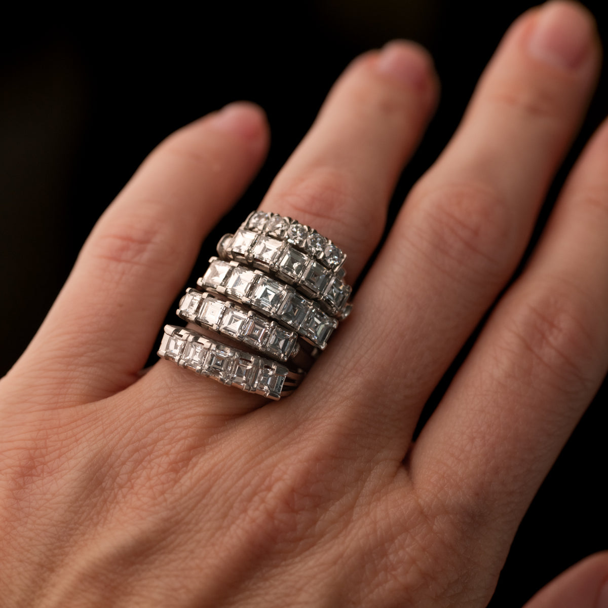 Vintage 5 Carré Cut Diamond Band - 4.7mm