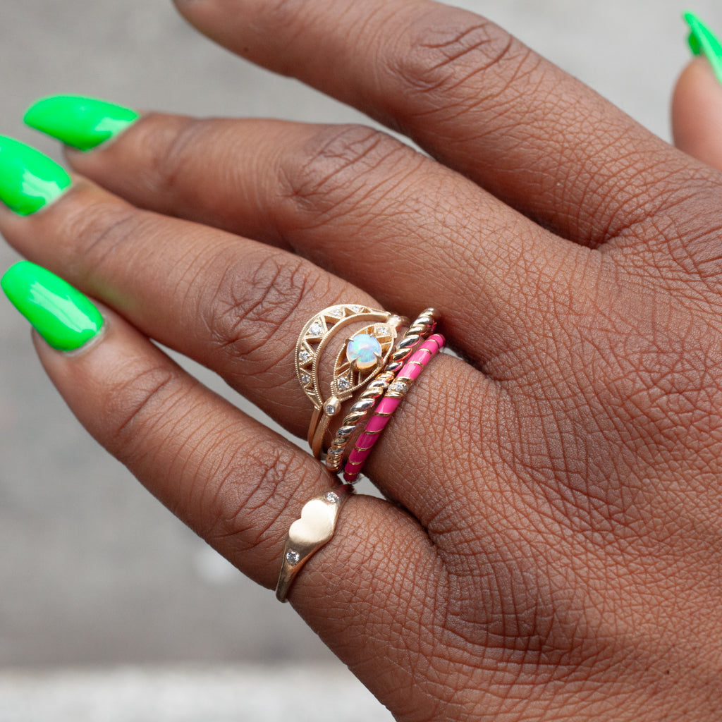 Alliance Coeur Ring - White