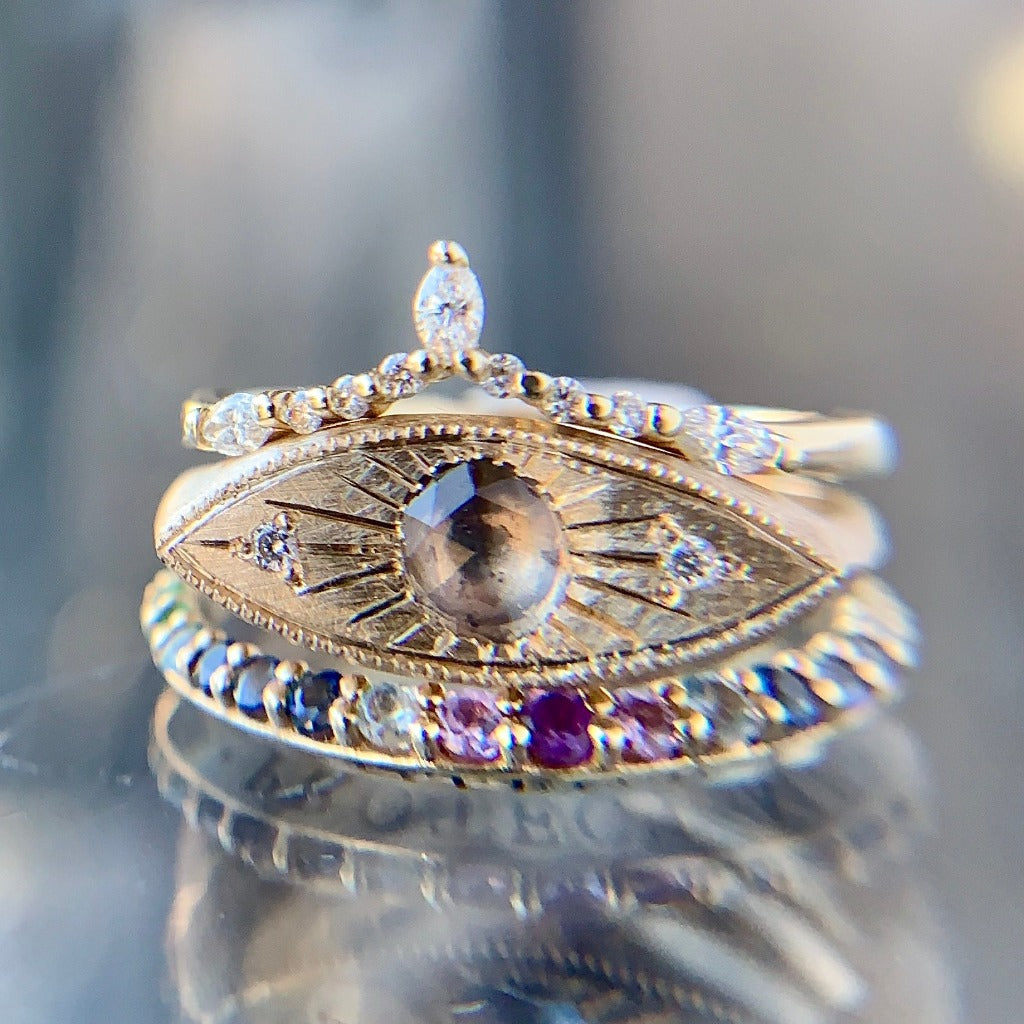 Petite Third Eye Ring - Sapphire