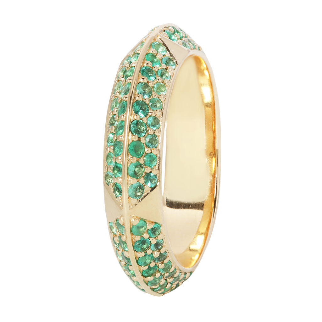 Pavé Rosa Ring - Emerald