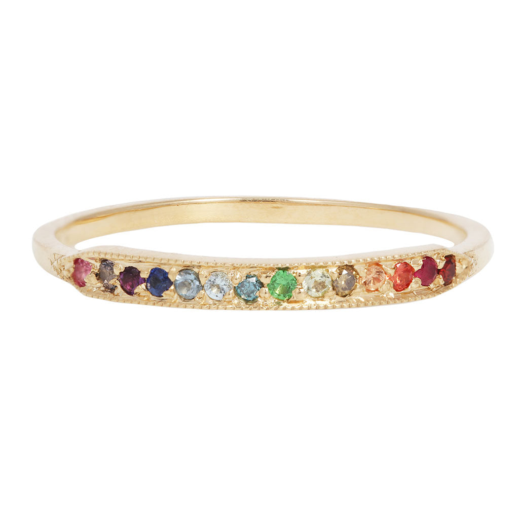 Tuile Pavé Ring - Rainbow