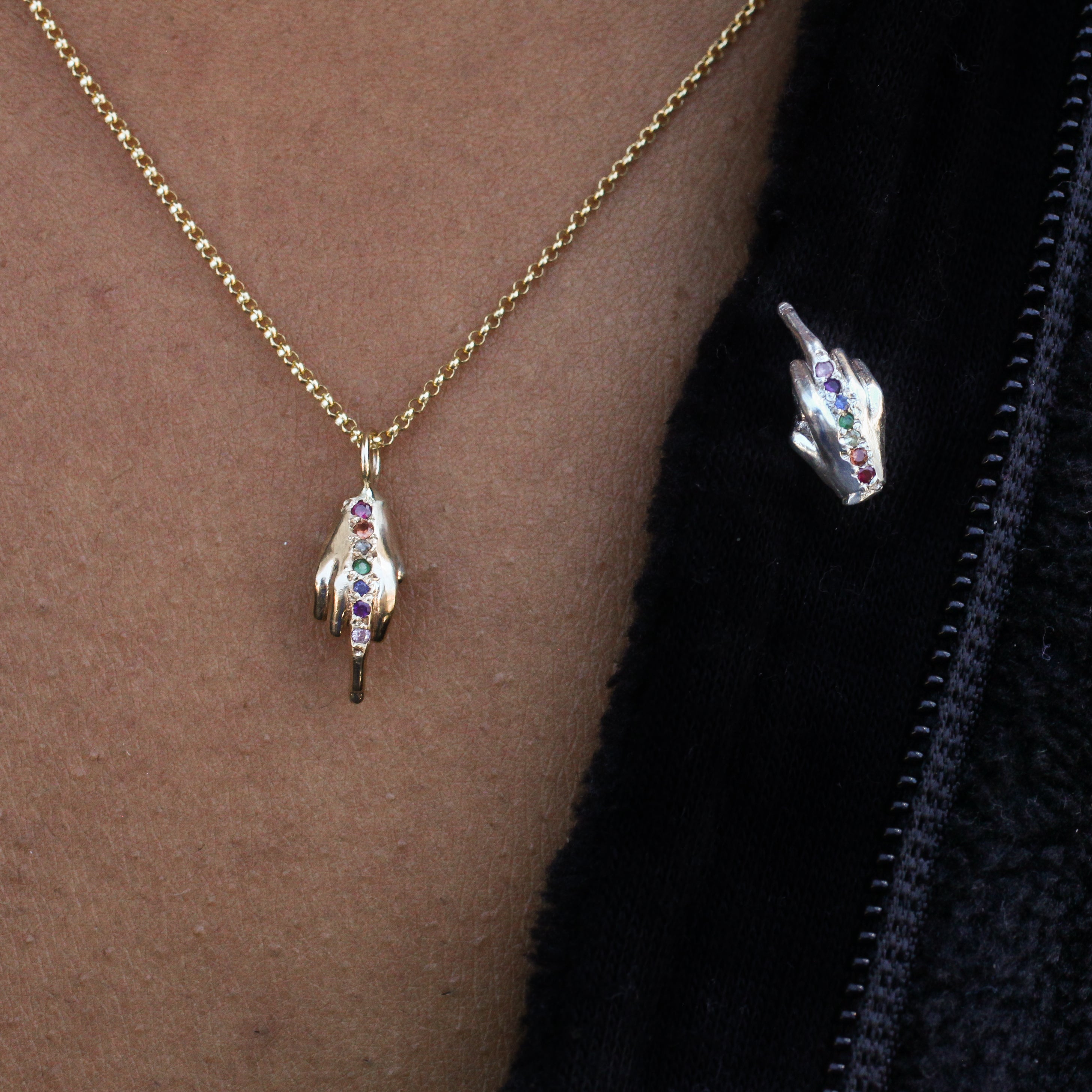 Pride Rainbow FU Necklace