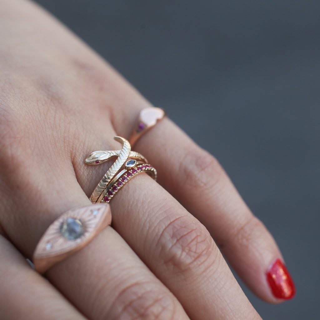 gold snake ring