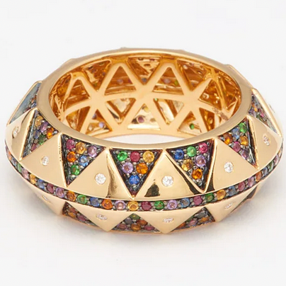 Chubby Talisman Ring - Rainbow Sapphire