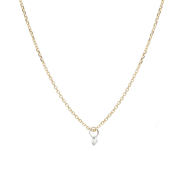 Gold necklace clearance with little diamond