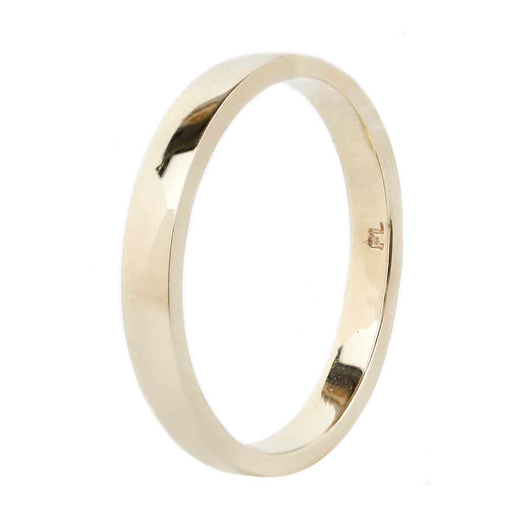 14K Flat 3MM wedding band