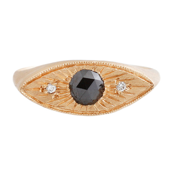 Petite Third Eye Ring - Black Diamond