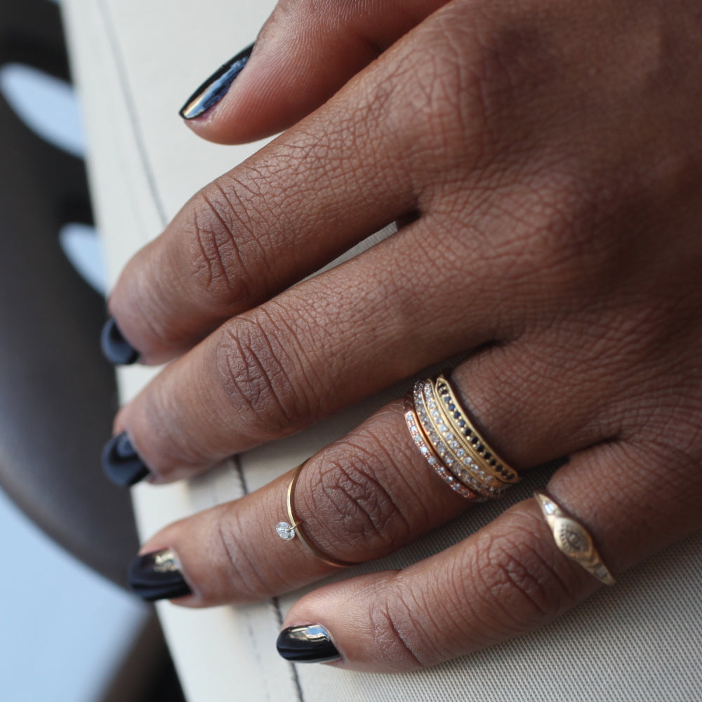 gold diamond engagement ring