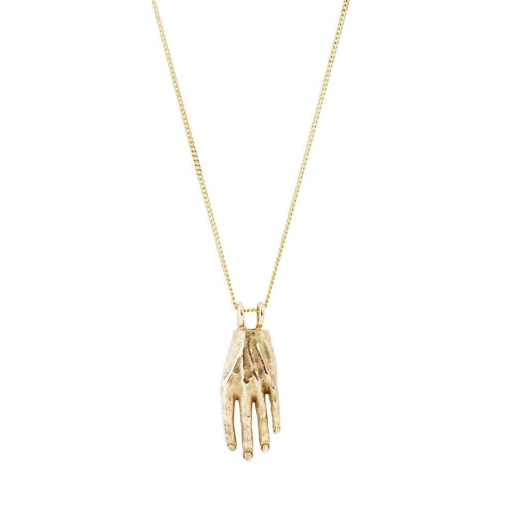 Hand Necklace in Gold – Lady Grey