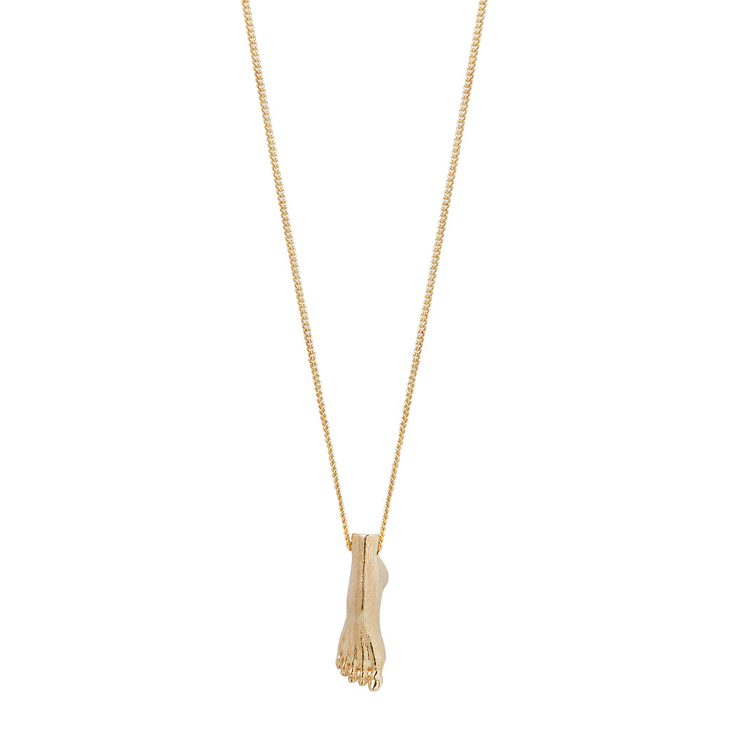 A tiny foot in solid 14k gold