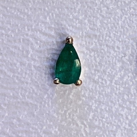 3 Prong Stone Pear - Colored (4x2mm)