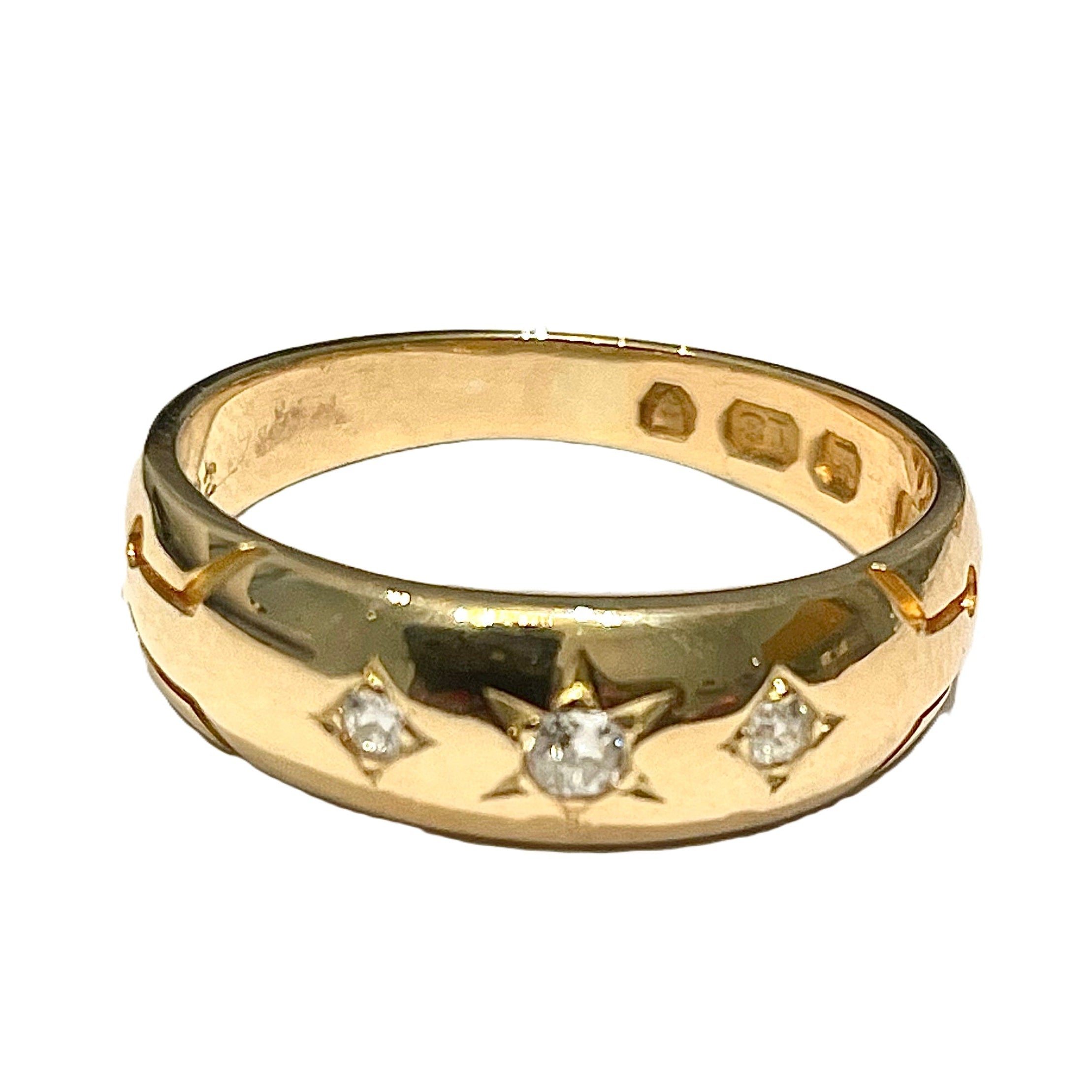 3 Stone Star Set Ring - London 1890 (Vintage)