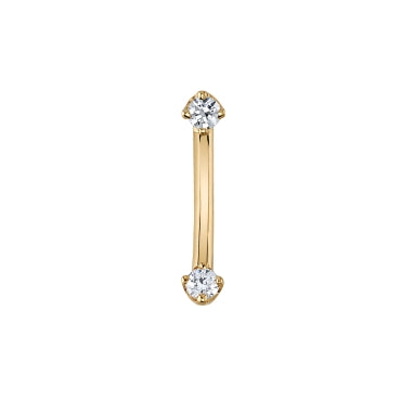 Classic Prong Curved Rook Barbell (2mm & 2mm)