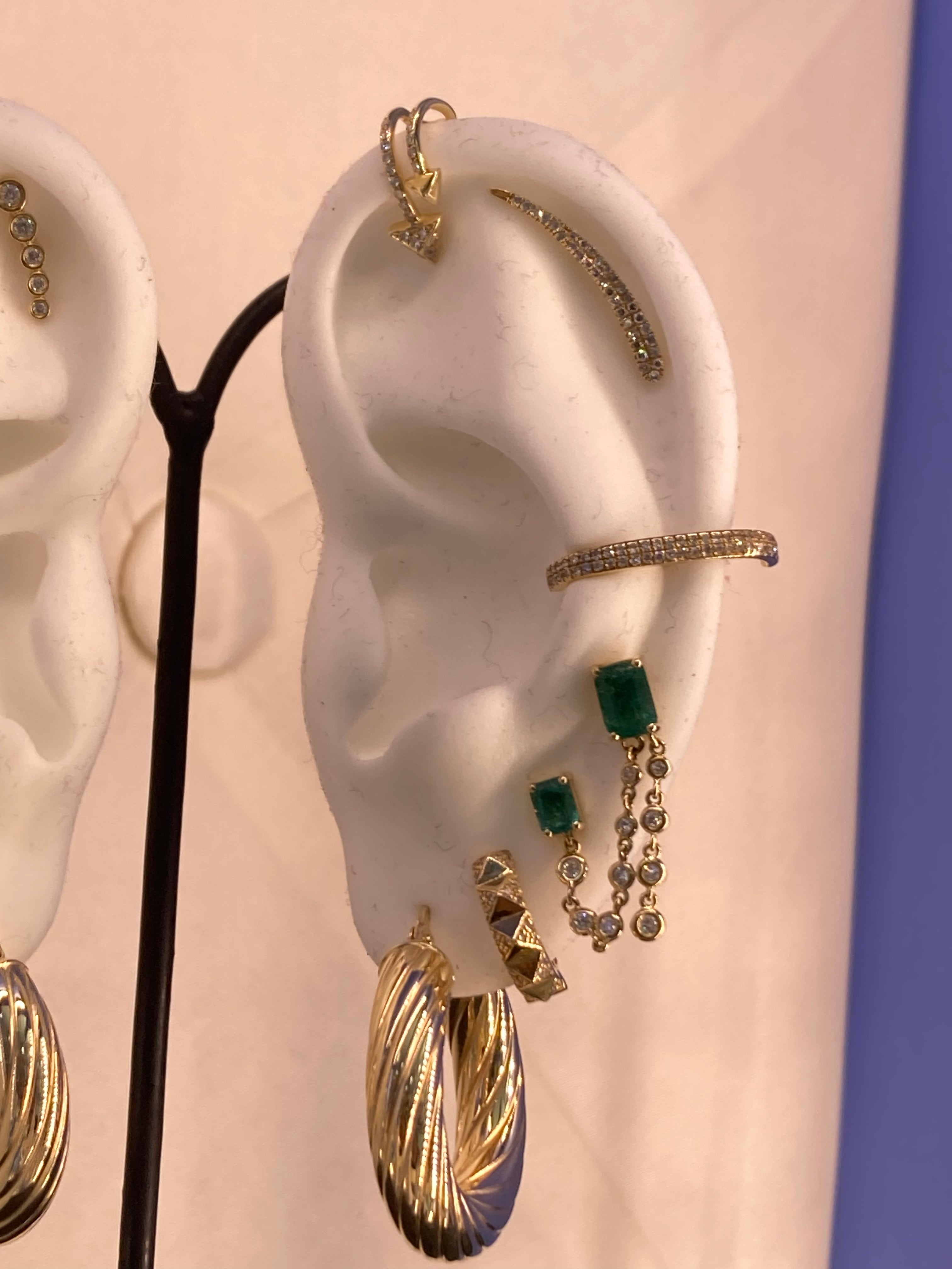 Curved Climber Row Earring