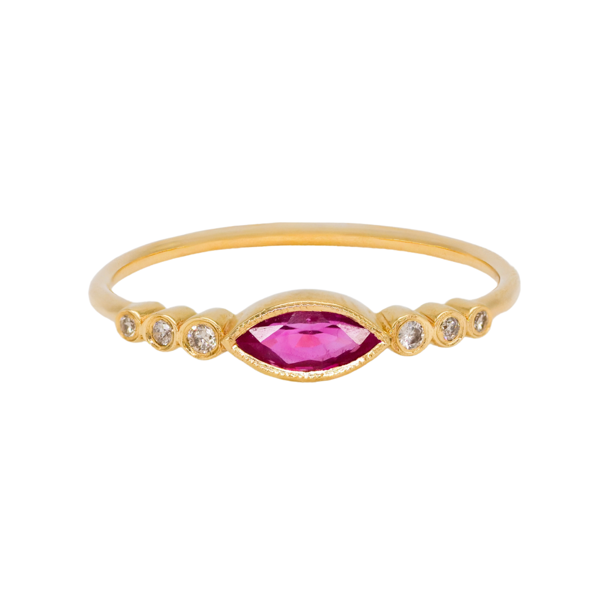 Marquise Eye Ring - Ruby
