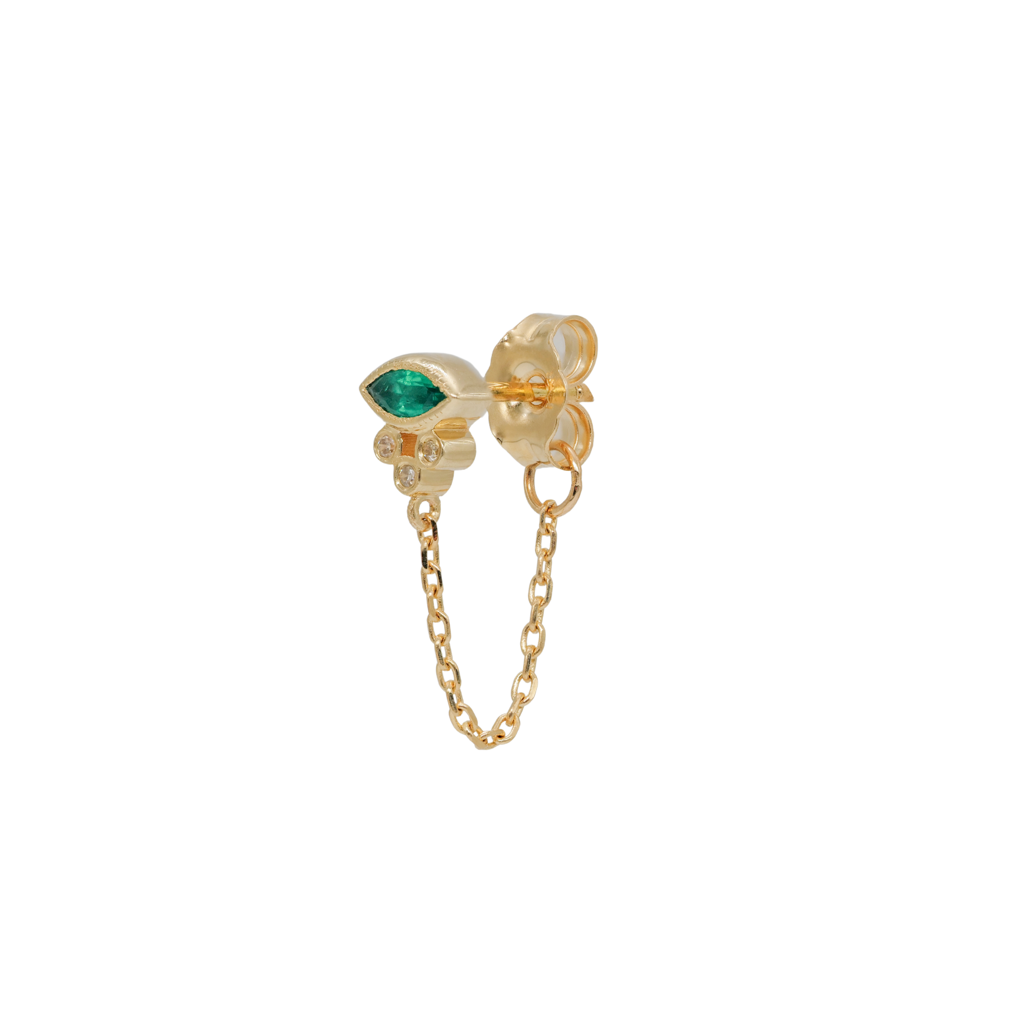 Single Marquise Chain Earring