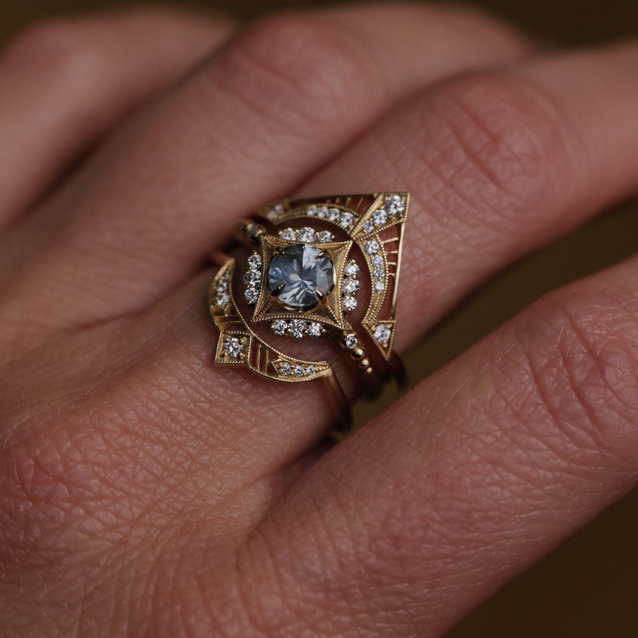 Sabine Nova Ring - Teal Sapphire