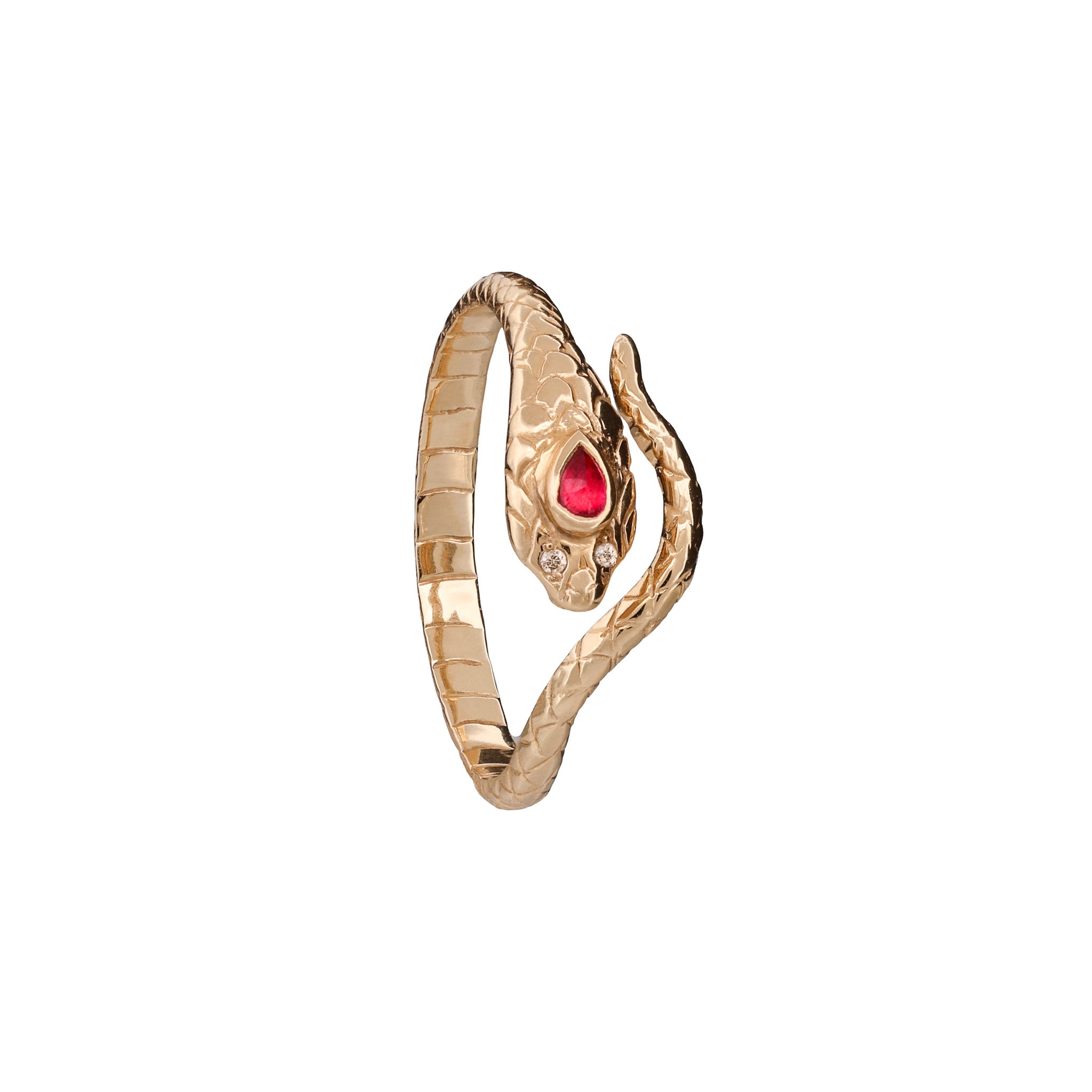 Coiled Cobra Ring - Colored Gemstone