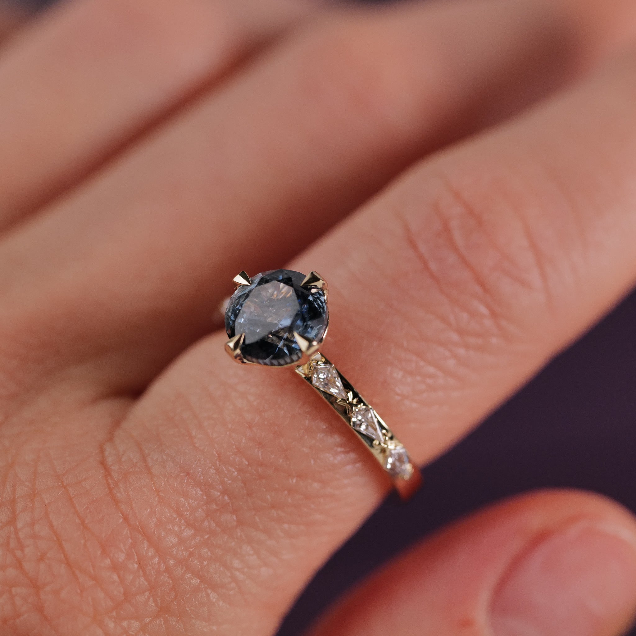 Grande Theia Ring - Twilight Blue Sapphire (2.52ct)
