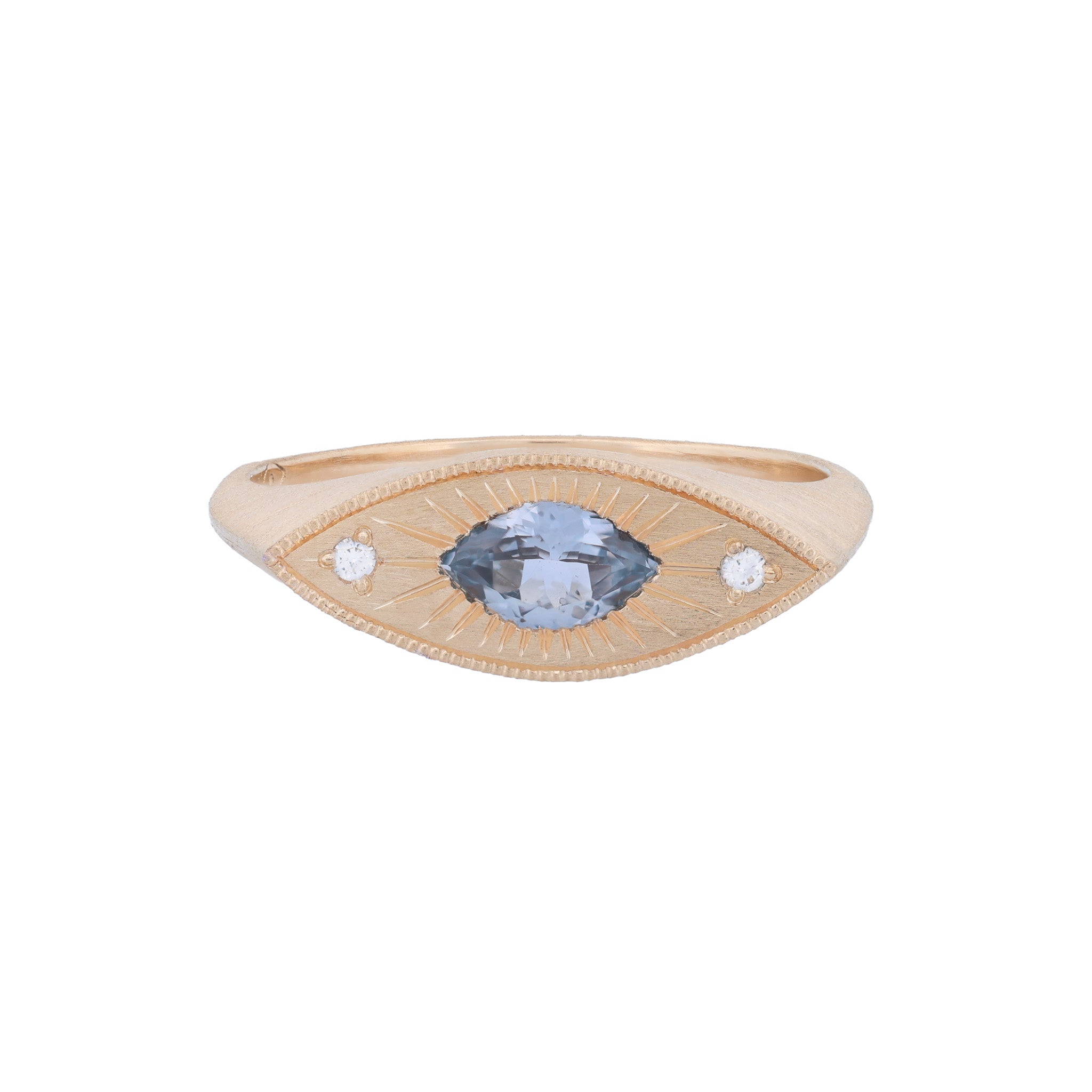 Petite Brilliant Third Eye Ring - Lavender Sapphire (0.42ct)