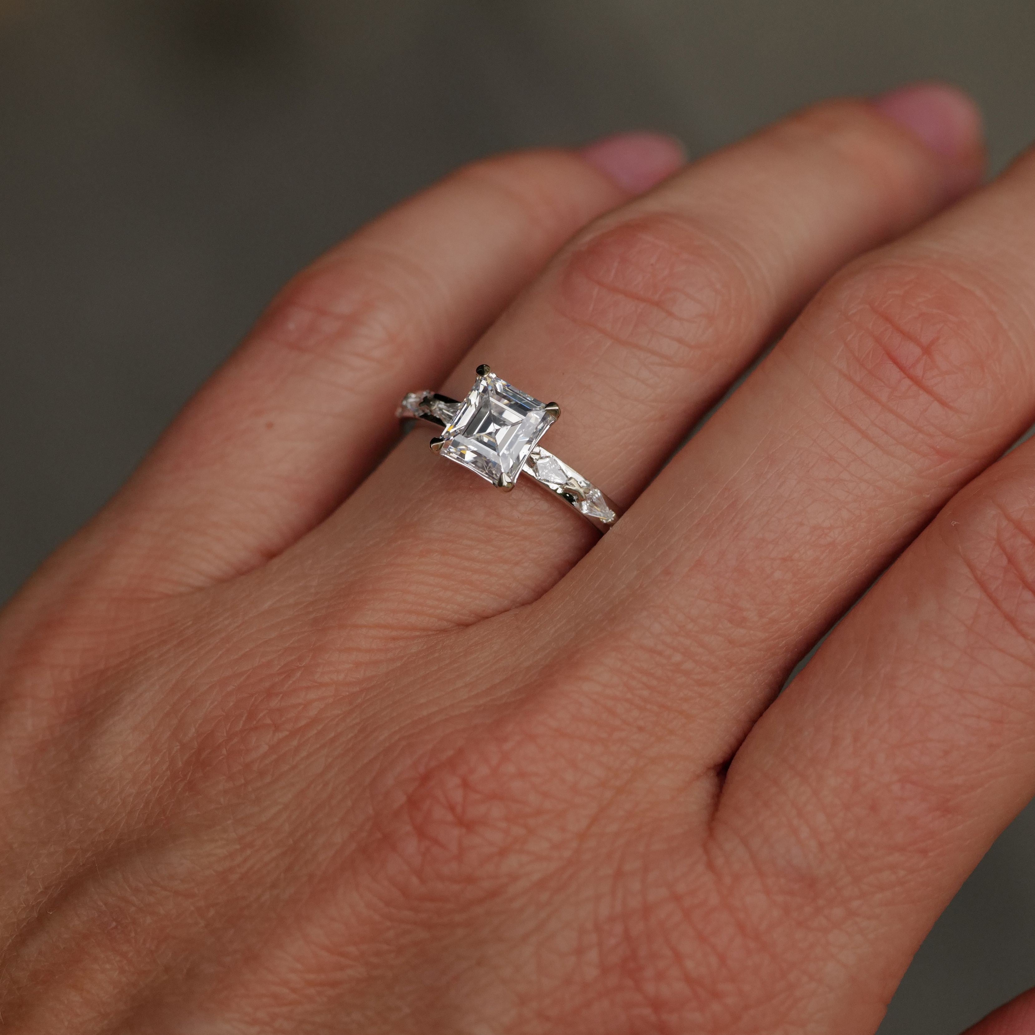 Classic Theia Ring - Antique Carré Diamond (1.41ct)