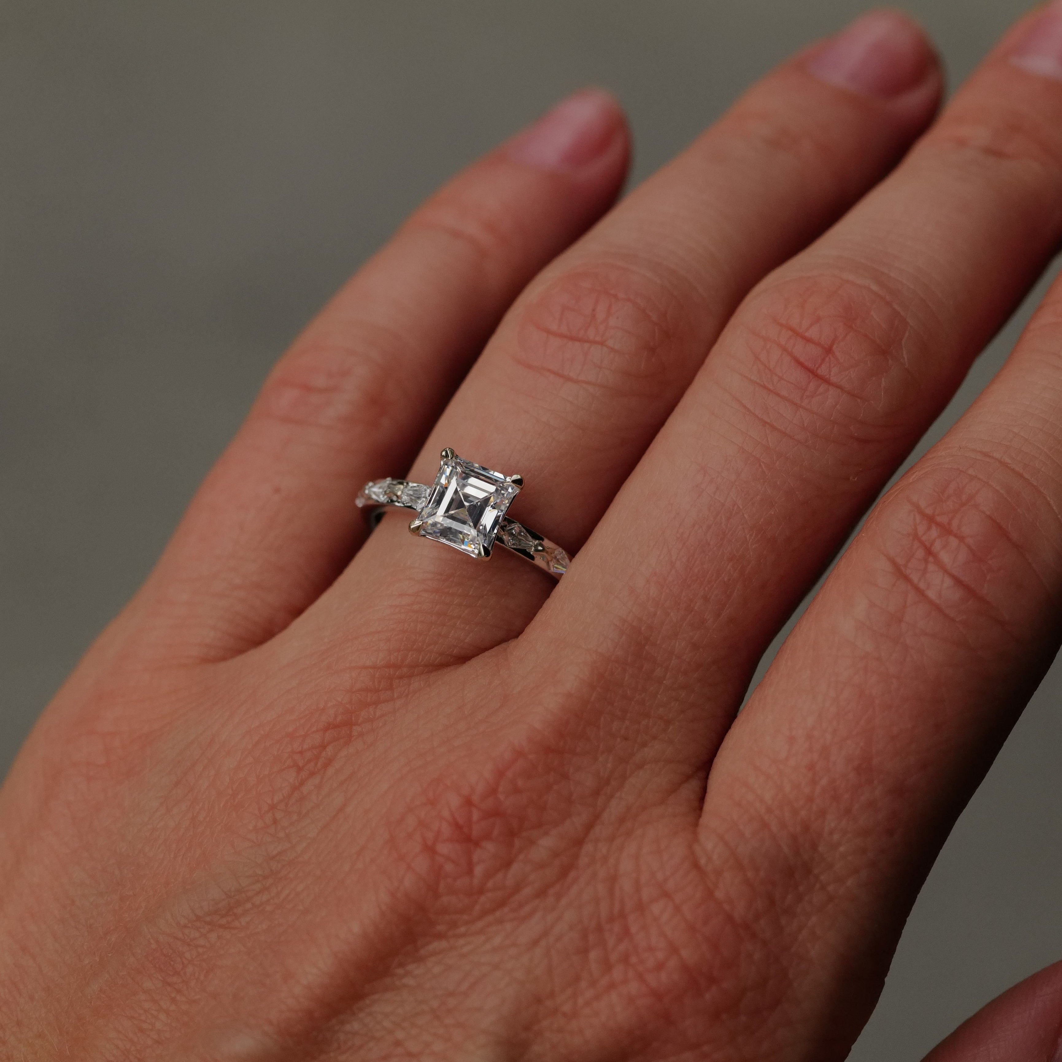 Classic Theia Ring - Antique Carré Diamond (1.41ct)