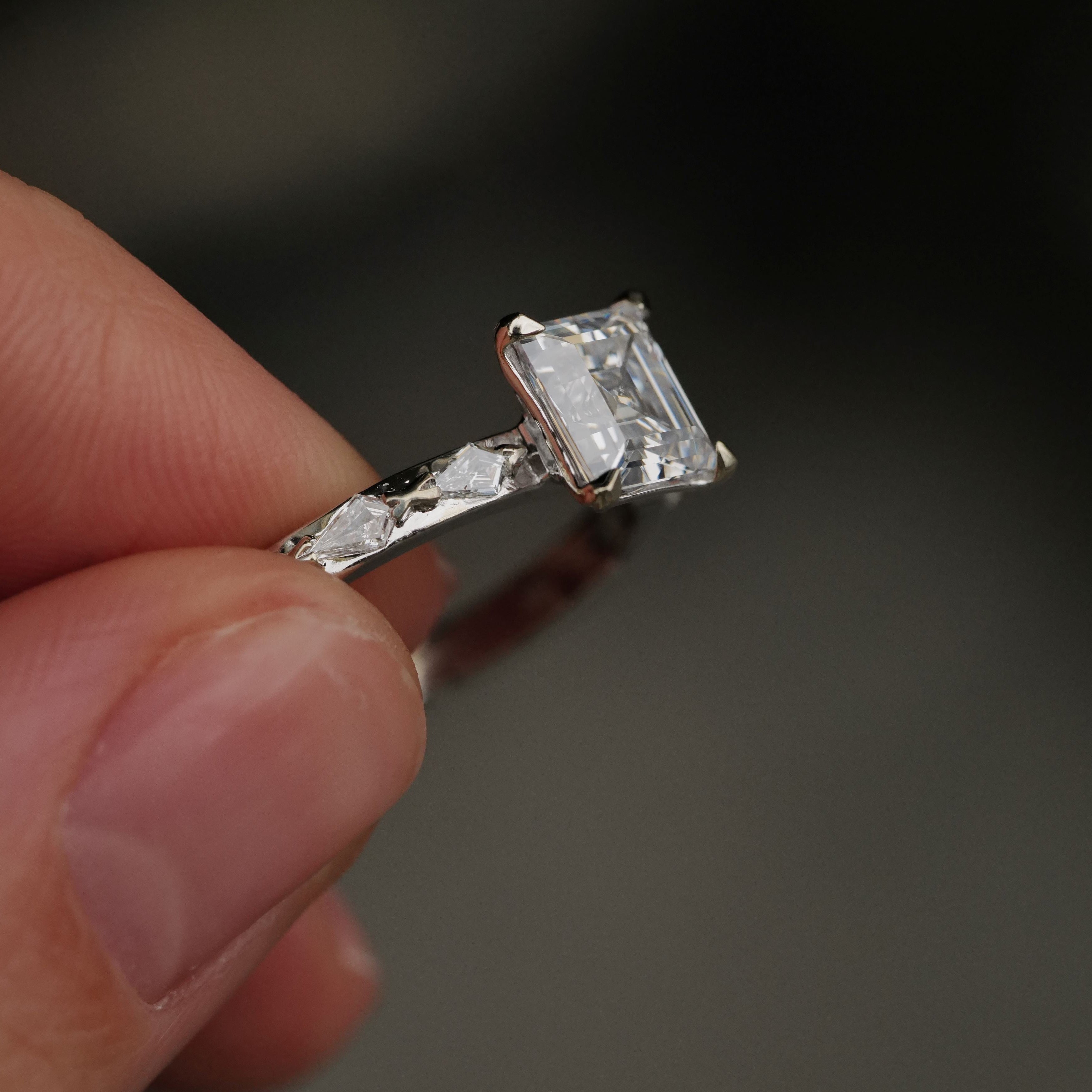 Classic Theia Ring - Antique Carré Diamond (1.41ct)