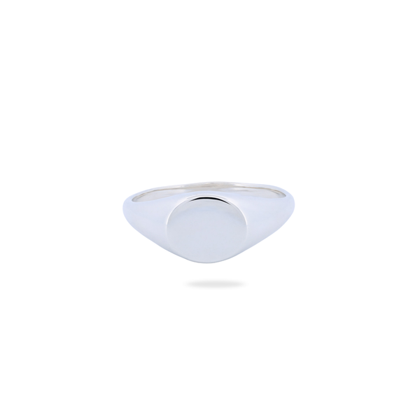 Classic Horizontal Oval Signet Ring - Plain (S)