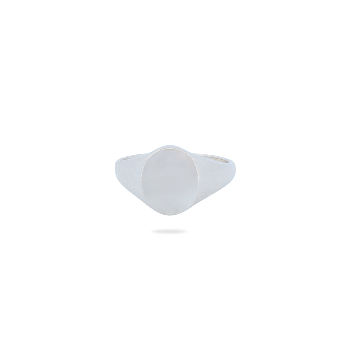 Classic Vertical Oval Signet Ring - Plain (S)