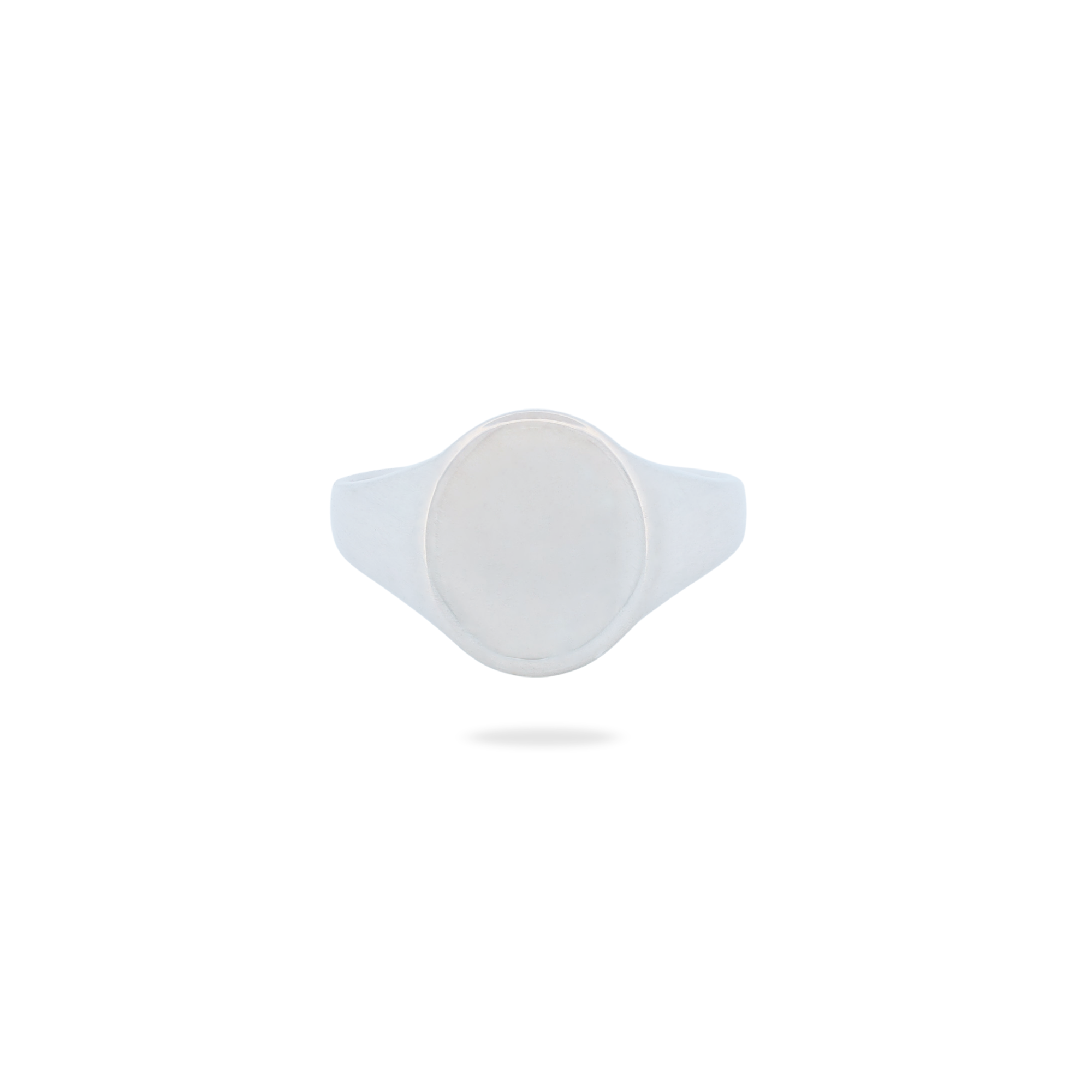 Grande Vertical Oval Signet Ring - Plain (S)