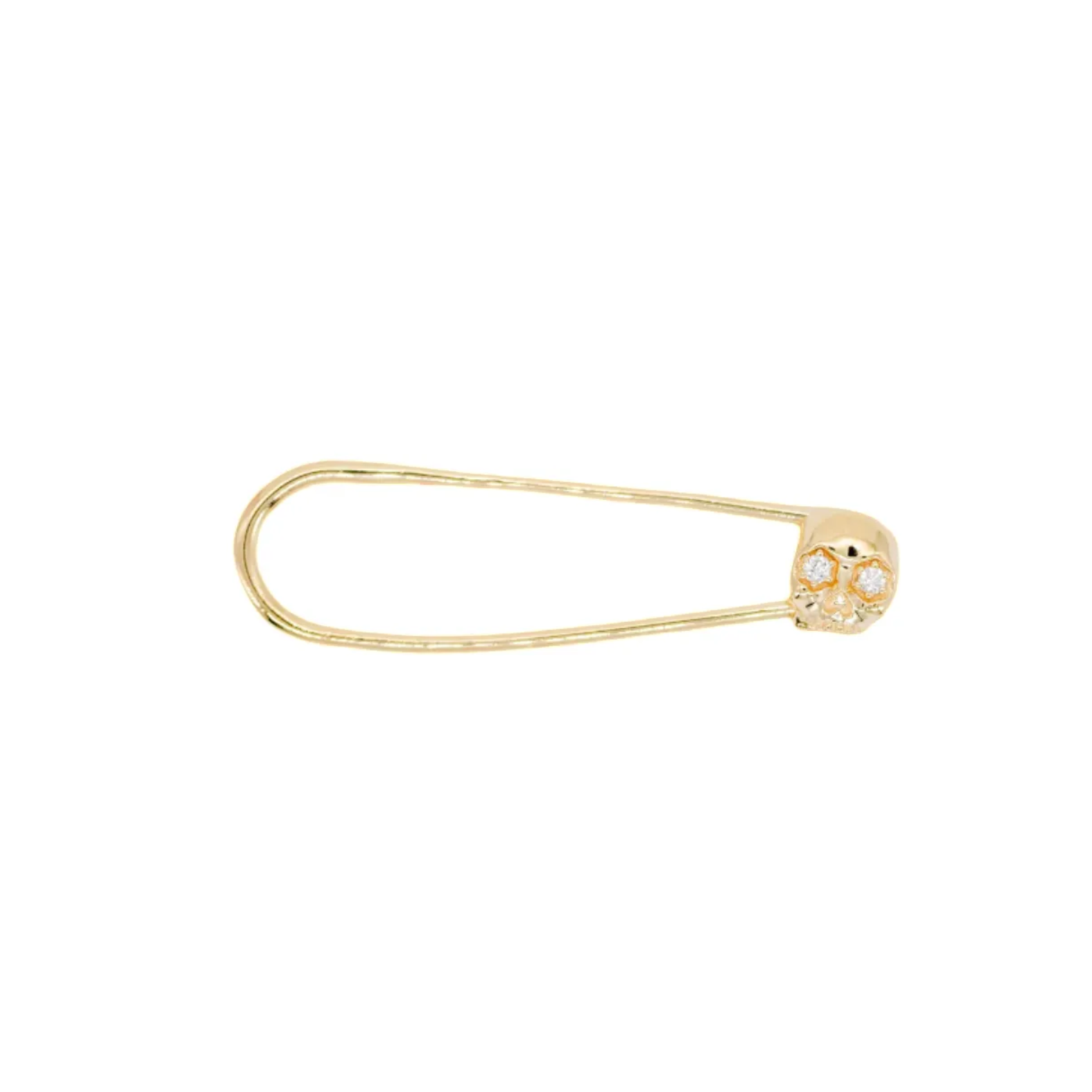 Skull Charm Holder - 14K Yellow Gold