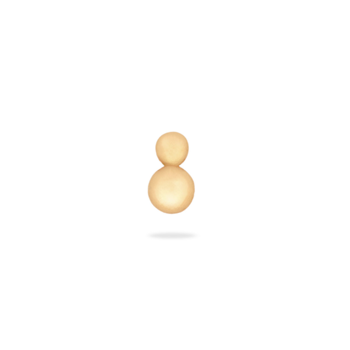 The Fiat Lux Double Stacked Bead Cluster features two beige spheres stacked vertically with a subtle shadow below.