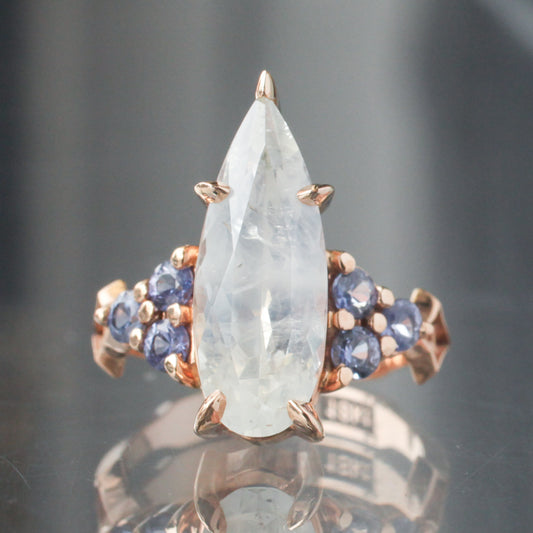 Sri Lankan White Sapphire Grande Queen Nico