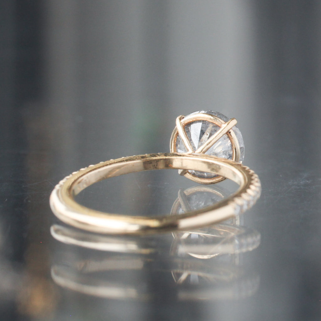 Solitaire Ring - Salt & Pepper Diamond