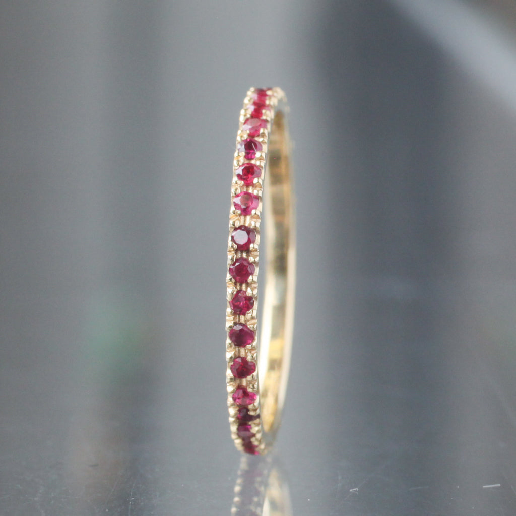 Feather Weight Ring  - Ruby