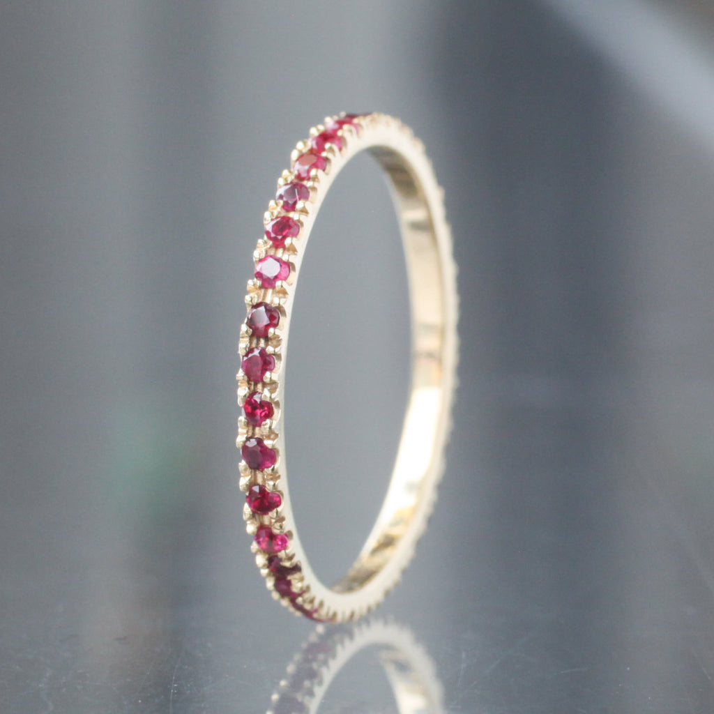 Feather Weight Ring  - Ruby