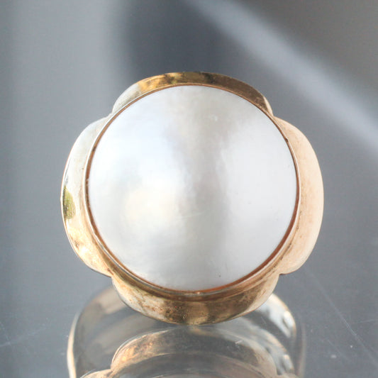 Mid Century Mabe Pearl Ring