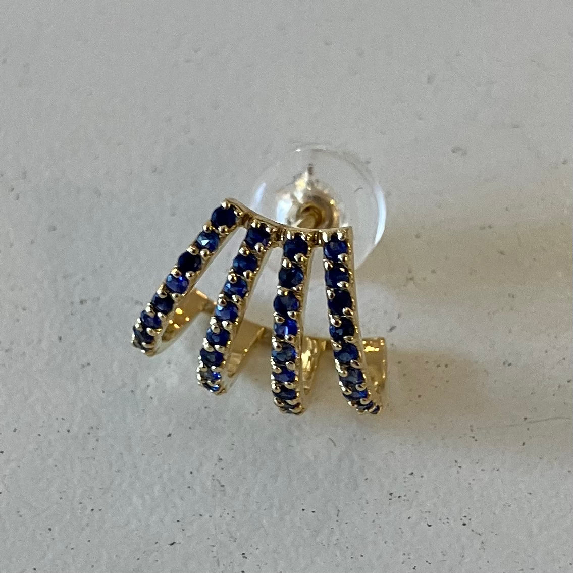 Four Strand Cuff Earring - Blue Sapphire