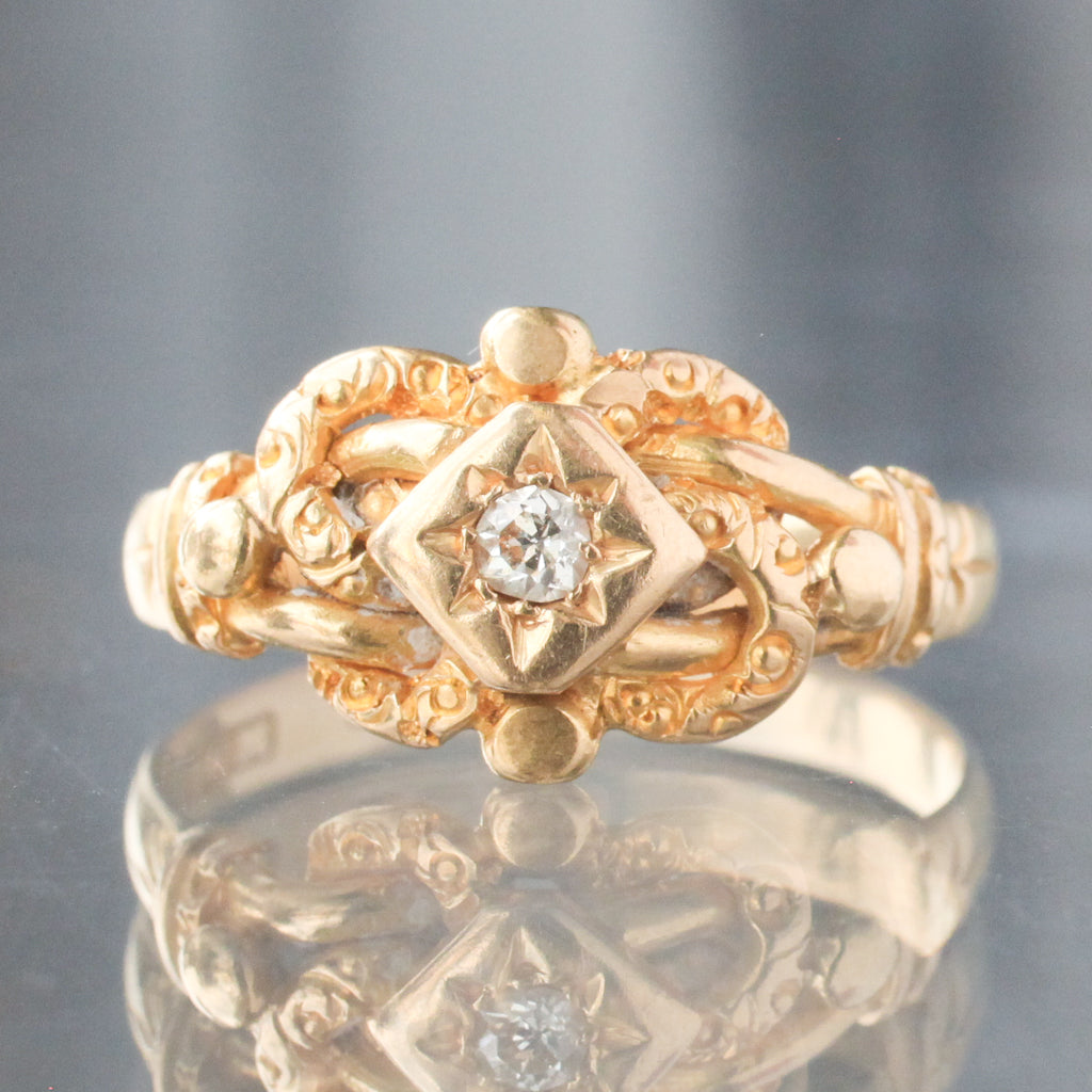 Antique Diamond Love Knot Ring